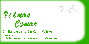 vilmos czmor business card